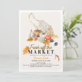 Fresh off Market French Bag Fall Brautparty Einladung (Stehend Vorderseite)