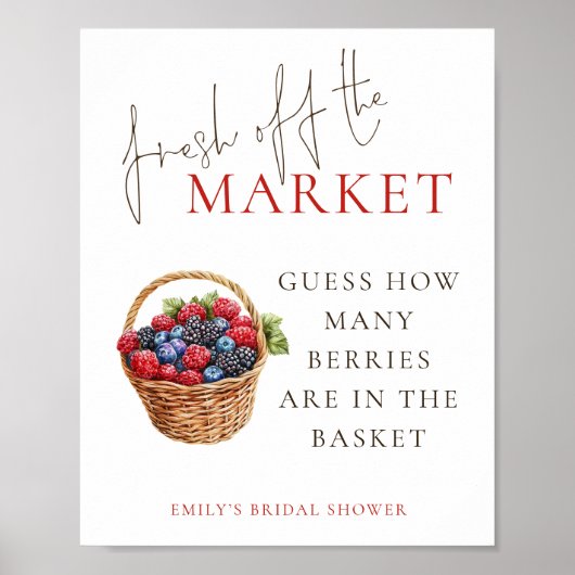 Fresh off Market Guess Wie viele Brautparty Poster (Vorne)