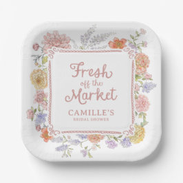 Fresh off Market Hand Drawn Brautparty Pappteller