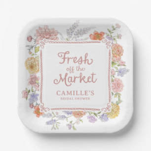 Fresh off Market Hand Drawn Brautparty Pappteller