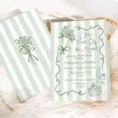 Fresh off Market Handgezogenes Brautparty Einladung