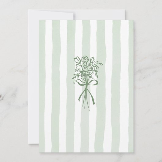 Fresh off Market Handgezogenes Brautparty Einladung (Rückseite)