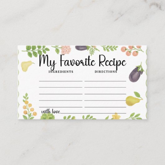 Fresh off Market Mein Lieblingsrezept Begleitkarte (Vorderseite)
