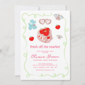 Fresh off Market Modernes Brautparty Einladung (Vorderseite)