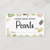 Fresh off Market Pearls Game Brautparty Begleitkarte (Vorderseite)