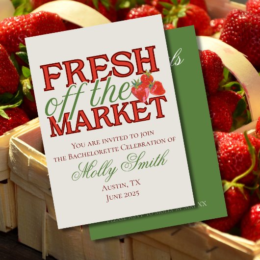 Fresh Off Market - Personalisiert Modernes Bridal Einladung