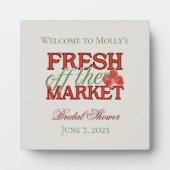 Fresh Off Market - Personalisiert Modernes Bridal Fotoplatte (Vorderseite)