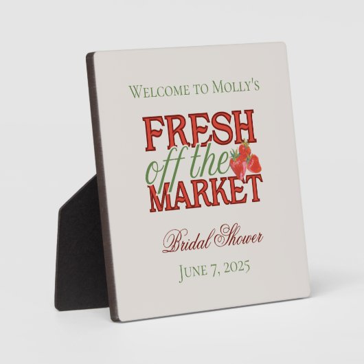 Fresh Off Market - Personalisiert Modernes Bridal Fotoplatte (Vorderseite)