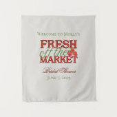 Fresh Off Market - Personalisiert Modernes Bridal Wandteppich (Vorderseite)