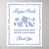 Fresh off Market Rezept Cards Duschzeichen Poster (Vorne)