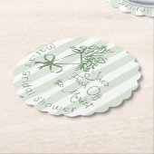 Fresh off Market Sage green whimsical Bouquet Untersetzer (angewinkelt)
