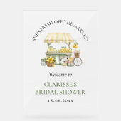 Fresh off Market Summer Citrus Brautparty Acrylschild (Vorderseite)