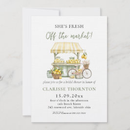 Fresh off Market Summer Citrus Brautparty Einladung