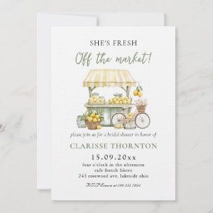 Fresh off Market Summer Citrus Brautparty Einladung