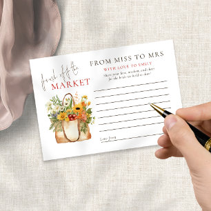 Fresh Off Market Well wünscht Bridge Brautparty Begleitkarte