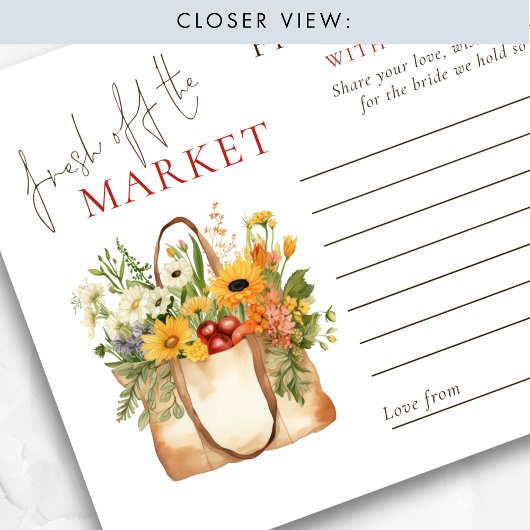 Fresh Off Market Well wünscht Bridge Brautparty Begleitkarte
