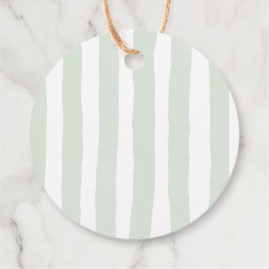 Fresh off Market Whimsical Green Hand Drawing Geschenkanhänger (Rückseite)