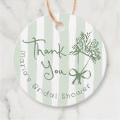 Fresh off Market Whimsical Green Hand Drawing Geschenkanhänger (Vorderseite)