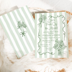 Fresh off Market Whimsical Sage Brautparty Einladung