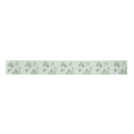 Fresh off Market Whimsical Sage Green Satinband (Vorderseite)