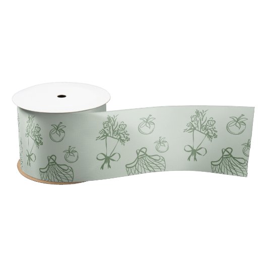 Fresh off Market Whimsical Sage Green Satinband (Spule)