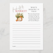 Fresh off Market Who's Memory Brautparty Game Einladung (Vorderseite)