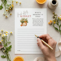Fresh off Market Who's Memory Brautparty Game
