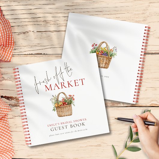 Fresh off of Market Brautparty Guest Book Notizblock