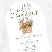 Fresh off of Market Sage Gingham Brautparty Einladung