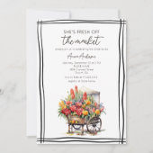 Fresh off of Market Wavy Border Brautparty Einladung (Vorderseite)