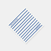 Fresh Off The Market Blue Stripes Bridal Shower Serviette (Ecke)
