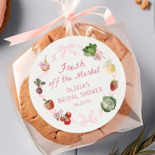 Fresh Off The Market Brautabschied-Aufkleber Runder Aufkleber