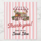 Fresh Off The Market Brautdusche  Weinetikett (Einzelnes Label)