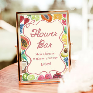 Fresh Off The Market Brautparty Blumenbar Poster