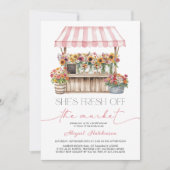 Fresh off the Market Brautparty Einladung (Vorderseite)
