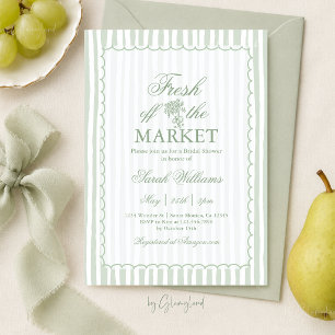 Fresh Off the Market Brautparty Einladung