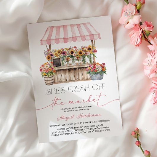 Fresh off the Market Brautparty Einladung