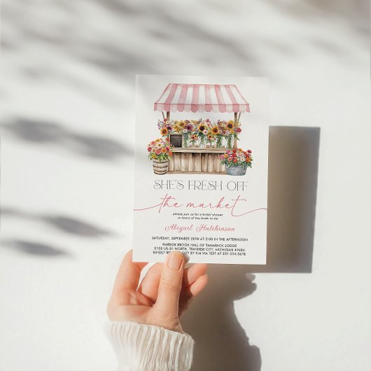 Fresh off the Market Brautparty Einladung