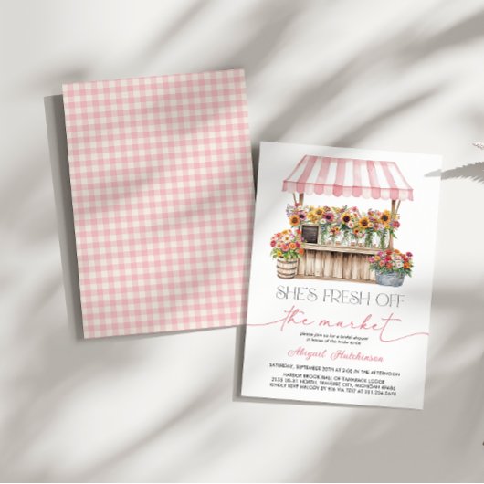 Fresh off the Market Brautparty Einladung