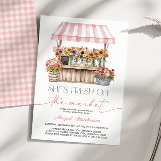 Fresh off the Market Brautparty Einladung