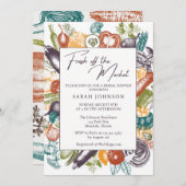 Fresh off the Market Brautparty Einladung (Vorne/Hinten)