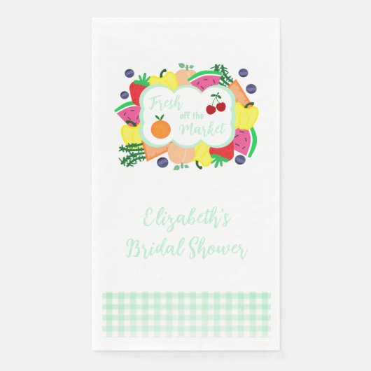 Fresh Off The Market Brautparty Serviette (Vorderseite)