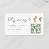 Fresh Off The Market Bridal Registry QR code Begleitkarte (Vorderseite)