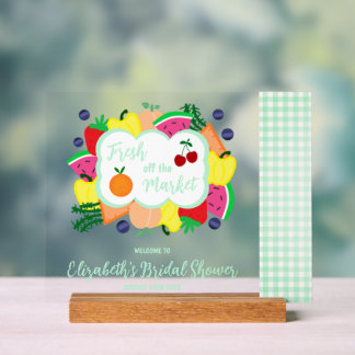 Fresh Off The Market Bridal Shower Acrylschild