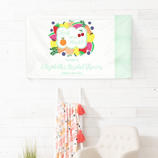 Fresh Off The Market Bridal Shower Banner (Insitu)