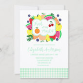 Fresh Off The Market Bridal Shower Einladung (Vorderseite)