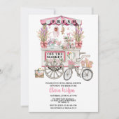 Fresh Off the Market Bridal Shower Floral Chic Inv Einladung (Vorderseite)