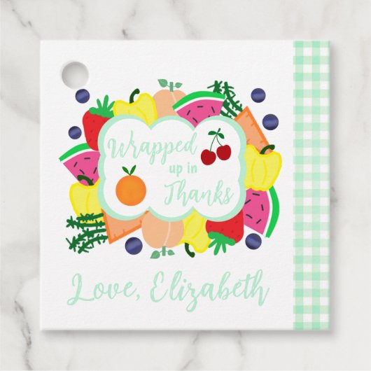 Fresh Off The Market Bridal Shower Geschenkanhänger (Vorderseite)