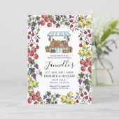 Fresh Off The Market Bridal Shower Invitation Einladung (Stehend Vorderseite)