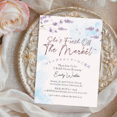 Fresh Off the Market Bridal Shower Lavender Blue Einladung